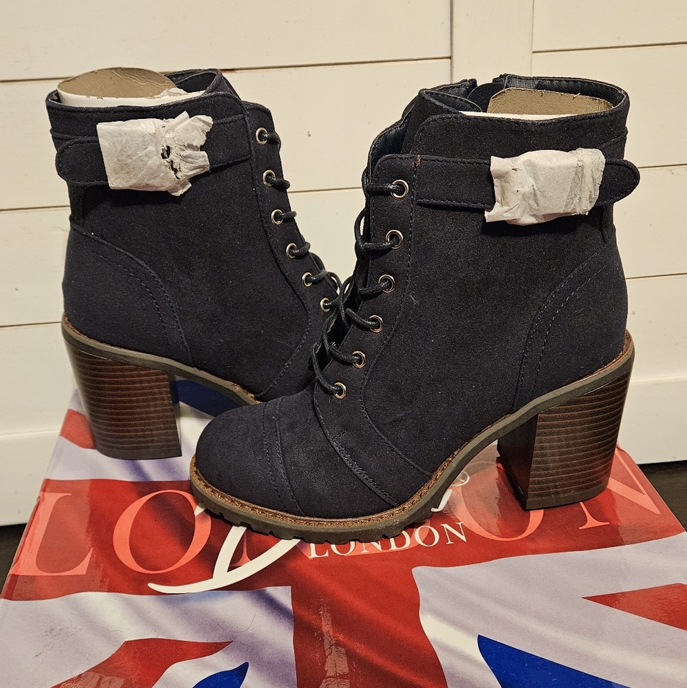 Diba London Navy Booties 6M